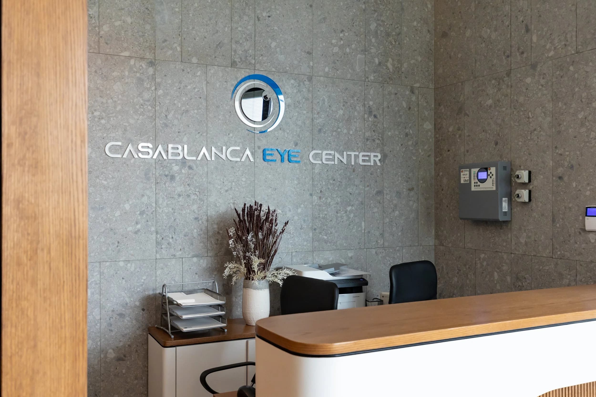 Comptoir d’accueil du Casablanca Eye Center